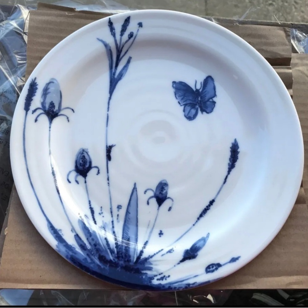 Williams Sonoma Blue & White Salad Plates